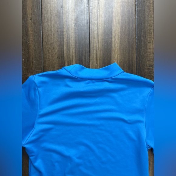 Junior size XL Champion Blue Mock Neck Long Sleeve Shirt Athletic Top - Picture 8 of 10